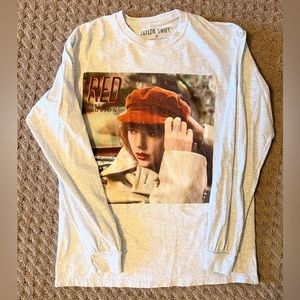Red Taylor’s Version Album Cover Long Sleeve T-Shirt M